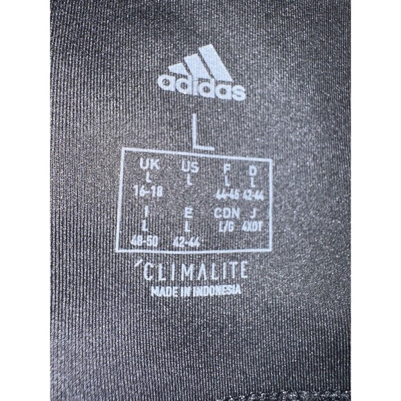 Adidas Climalite 3-Stripe Full Length Tights - CW5146 - Black/White Size Large - Picture 3 of 3